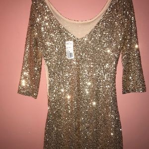 Gold sequence dress